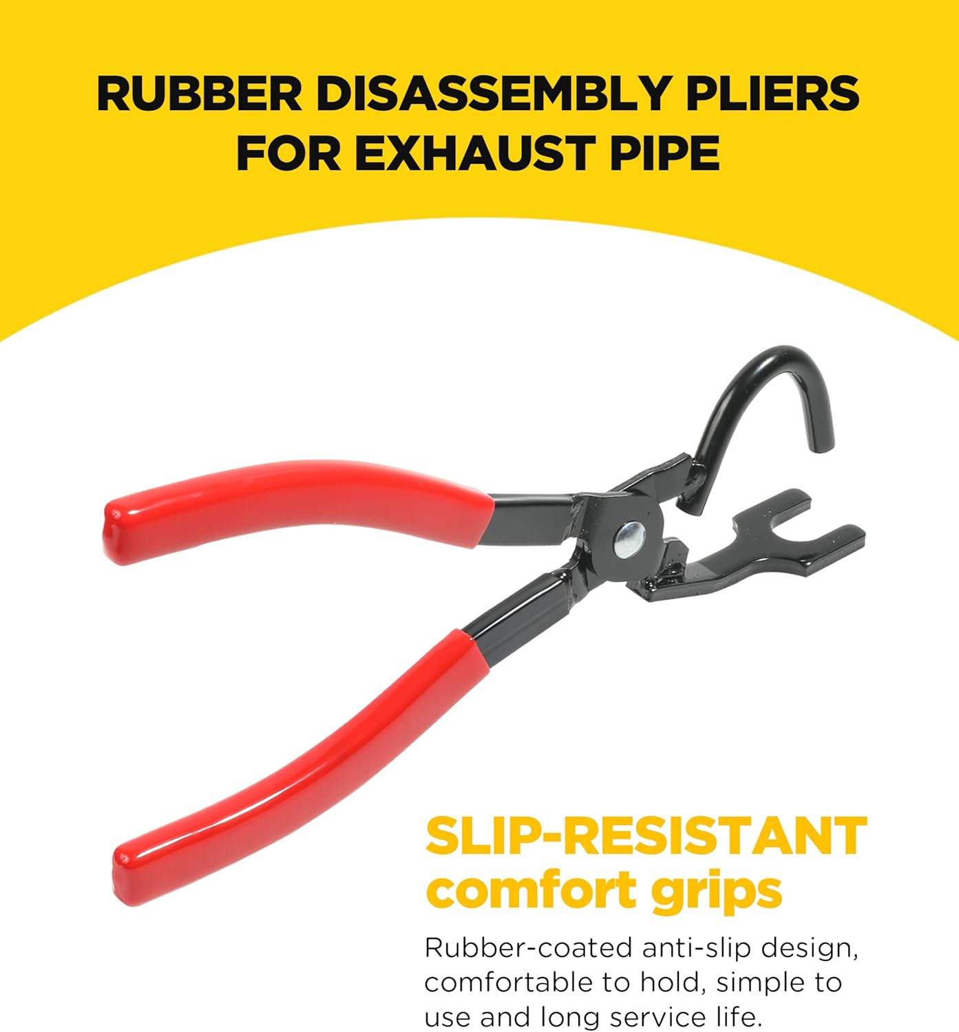 AOCISKA Exhaust Hanger Removal Tool,Exhaust Hanger Brackets Rubber Hanger Support Removal Tool,Automotive Tools Rubber Bracket and Exhaust Hanger Separation Exhaust Pliers image number 3