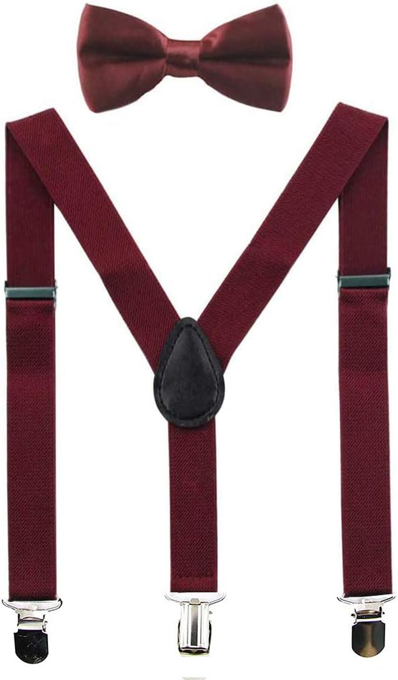 Children Kids Baby Elastic Suspenders Belt Bow Tie Set Boys Girls Bowtie Braces Ac4752