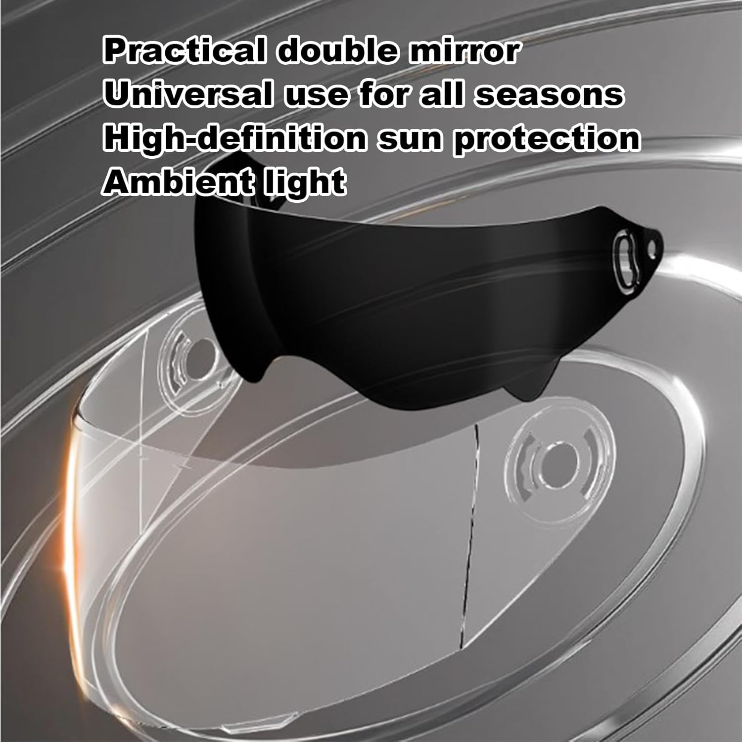 Duals Visor Helmet &ndash; Full Face Headgear, Street Bike Protector | Long Lasting Advanced Duals Lens Motorcycle Helmet, Smart Safety Gear for Riders Scooters Mopeds Touring Outdoor Sports Adventures - Grey image number 2