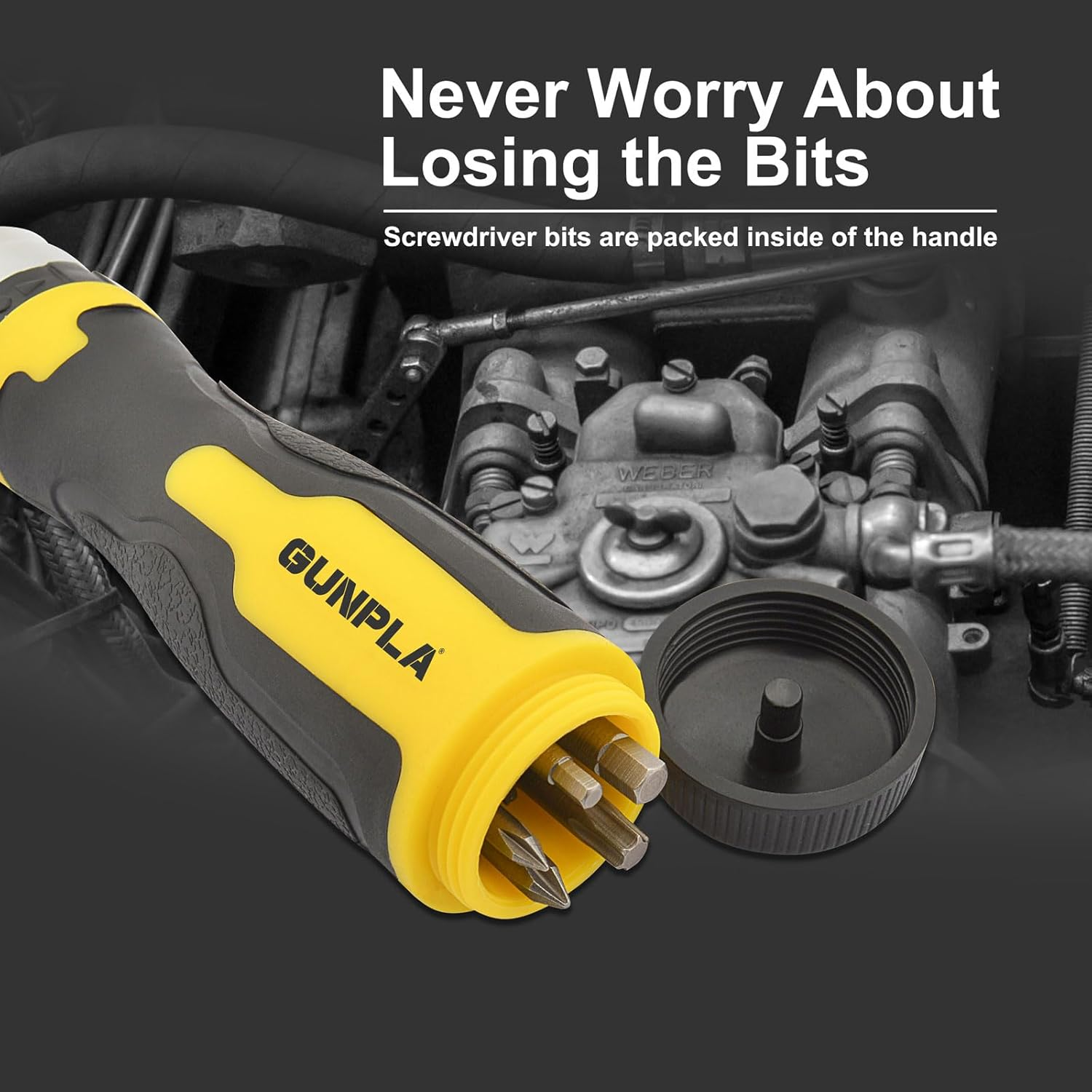 Gunpla 16Pcs Ratchet Screwdriver Set, Double End Ratcheting Torx Phillips Hex Bits Screwdrivers Heavy Duty Chrome Vanadium Steel Cr-V TPR Plastic Ergonomic Handle &ndash; Multi Bit Tool Kit image number 1