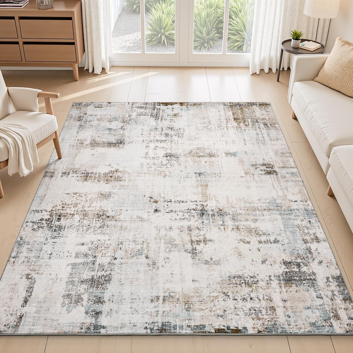 Area Rugs for Living Room 8X10 Machine Washable Carpet Rug Abstract Modern Rugs for Bedrooms Dining Room image number 2