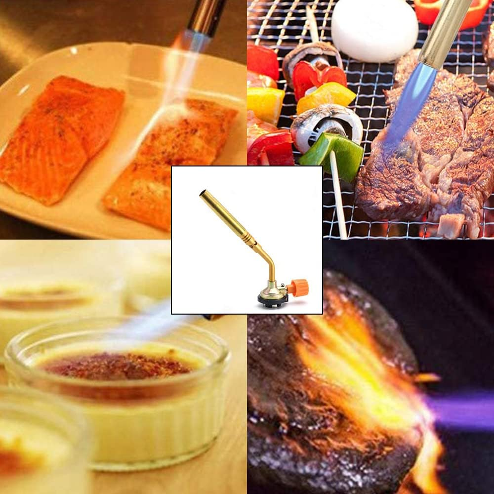 Gas Lighter Kitchen Blow Torch Cooks Blow Lighter Stainless Steel Blow Torch ，For Creme Brulee, Baking, BBQ image number 1
