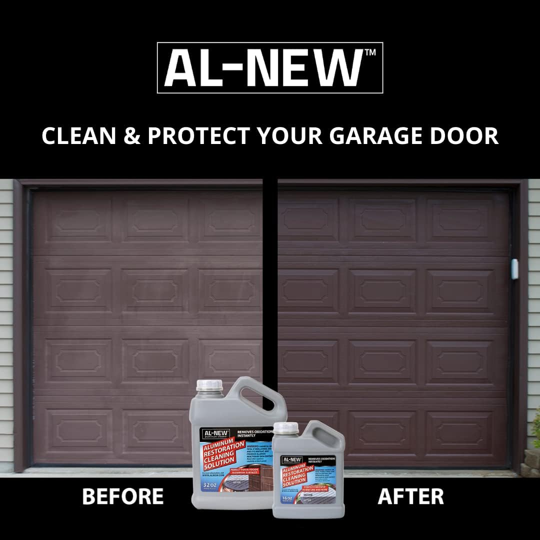 AL-NEW Aluminum Restoration Solution | Clean + Restore + Shine + Polish Garage Doors, Window Frames, Patio Furniture, and Stainless Steel (32 Oz.) image number 2