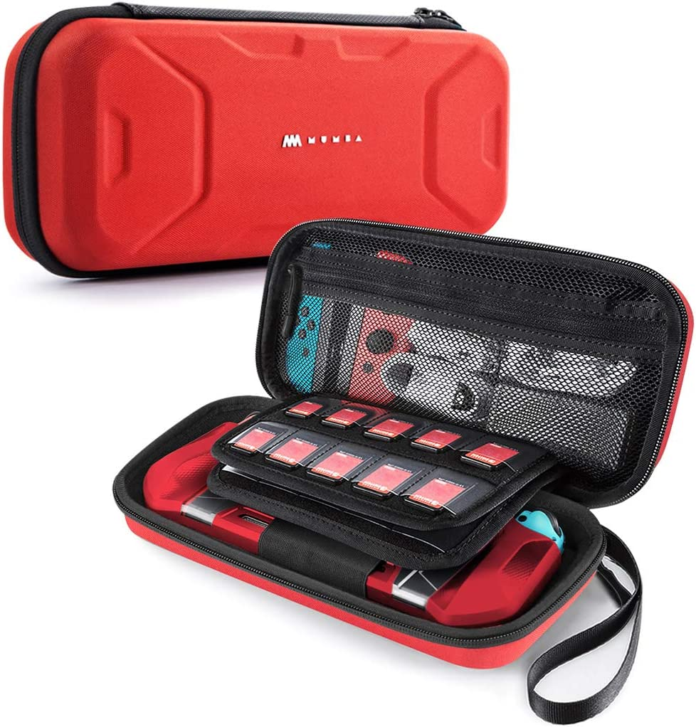 Mumba Switch Carrying Case, [Plus Version] Protection Portable Protective Travel Carry Pouch for Blade/Battle Case [Large Capacity] (Red)