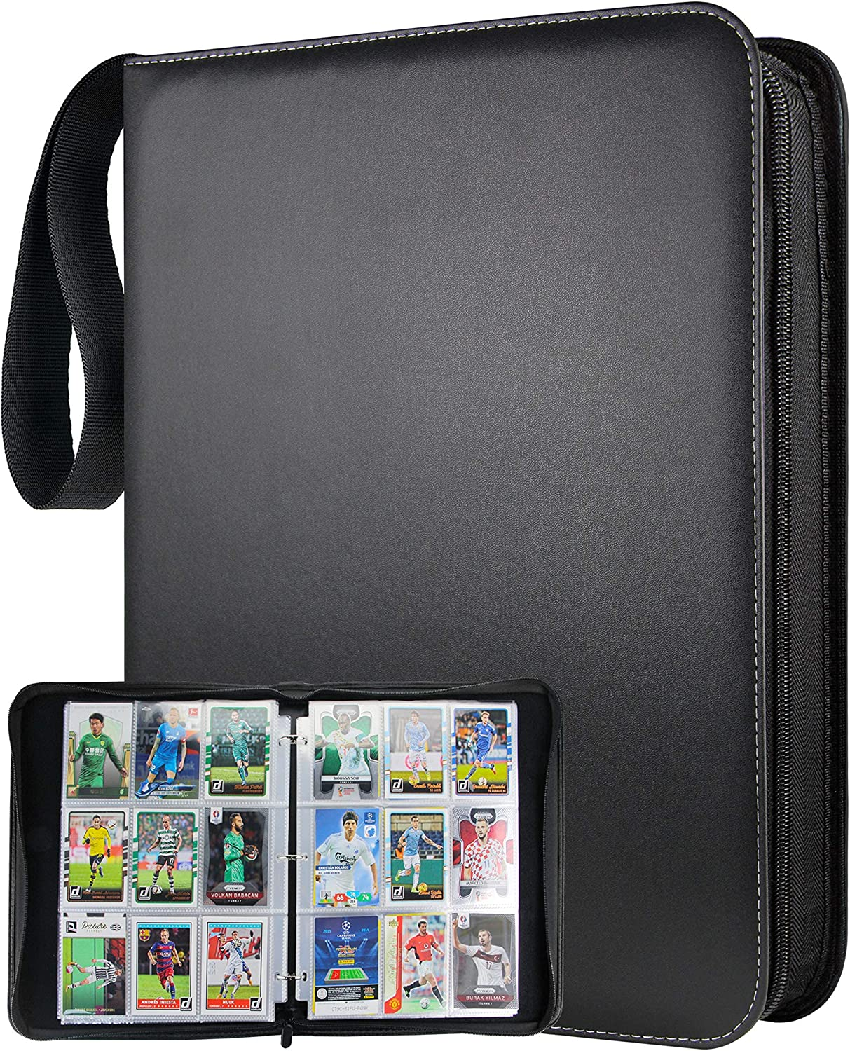 YOZOTI Card Binder for PKMN Trading Cards, 9-Pocket Pages Sleeves 900 Pockets Card Binders Holder Folder Album Book Protectors, Fit for TCG Yugioh MTG Baseball Football Cards