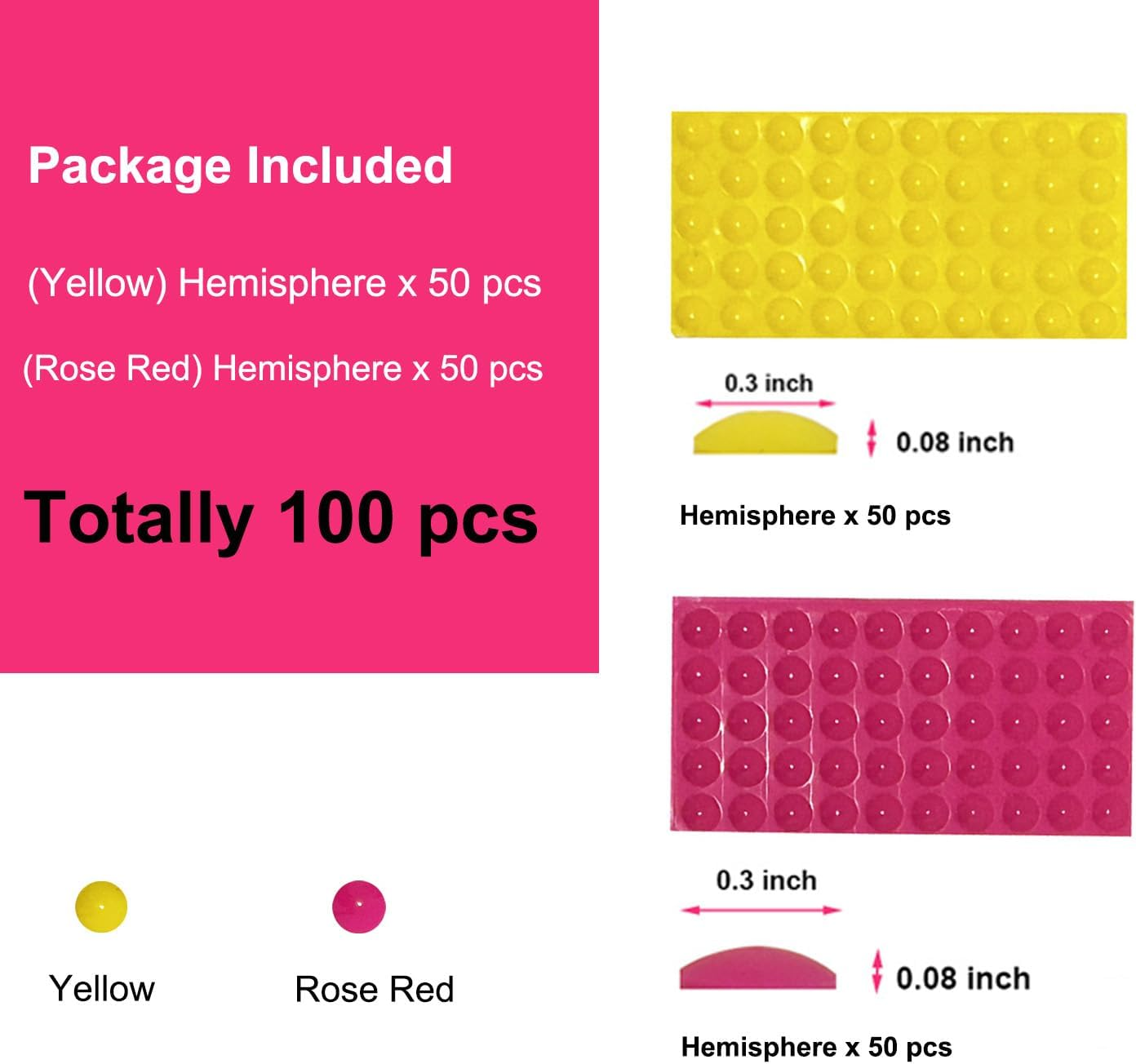 100Pcs Bump Dots for Blind People Low Vision, Braille Bump Dots Stickers for Visually Impaired Low Vision Elderly, Braille Stickers/Low Vision Blind Aids Gadgets