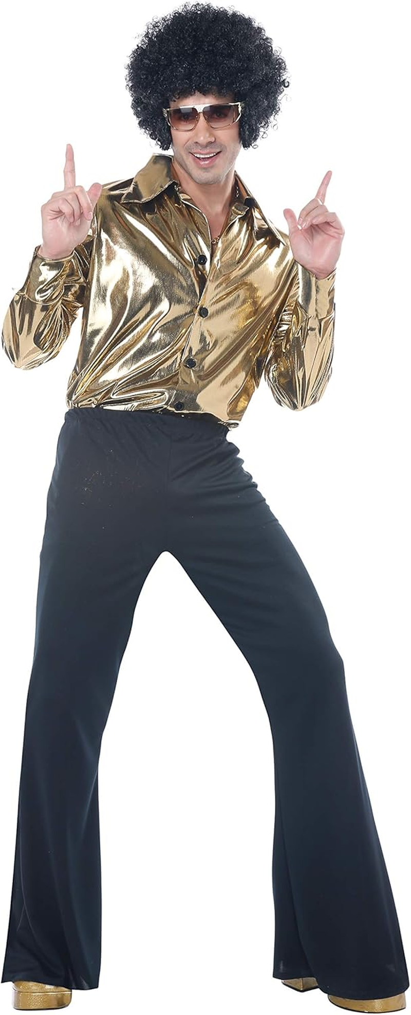 California Costumes Mens Disco King - Adult Costume, Gold, X-Large image number 2