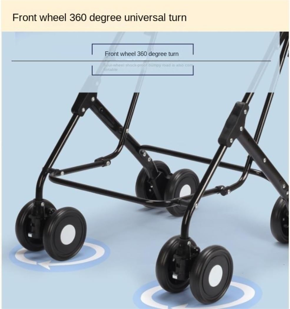 Pet Stroller Dog Stroller Cat Stroller Removable Pet Stroller with 4 Wheels Folding Dog Stroller Cat Stroller for Medium Small Dogs Dog Pram Dog Cat(Color:Pink) image number 6