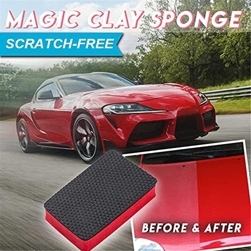 8PCS Clay Bar Sponge, Fine Grade Auto Detailing,Magic Car Pad Block Cleaning, Wax Polish Pad Tool, Kitchen Cleaning Sponge Home Cleaner, Reusable and Washable image number 5