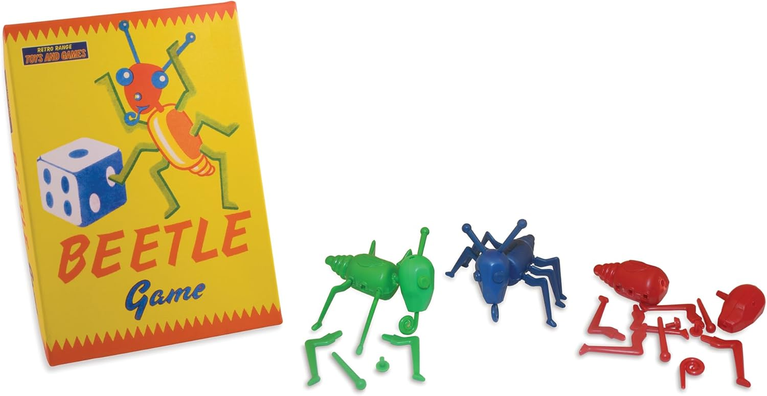 House of Marbles - the Beetle Game, a Modernised Version of a Traditional Retro Board and Dice Game, with Fun Colour and Matching Beetles to Build, Great for Educational Play and Learning