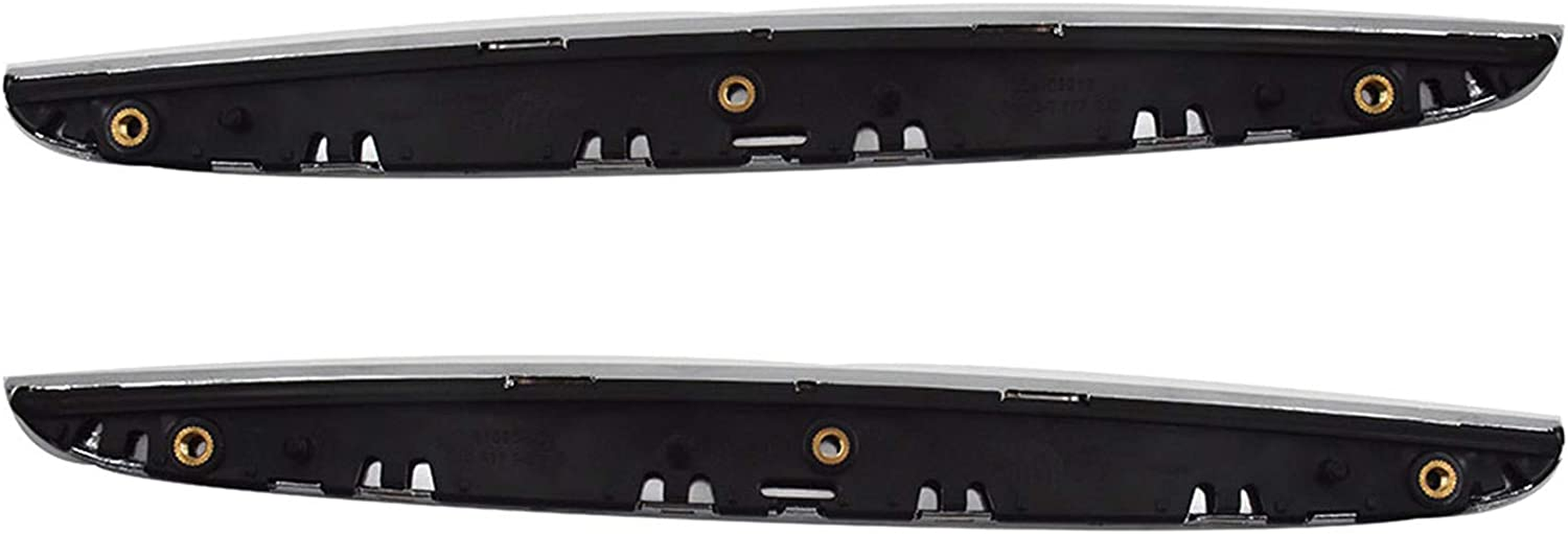 Munirater 2-Pieces Chrome Plated L&R Hood Trims above Kidney Grille Replacement for BMW E90 E91 3-Series 325I 330I 328I 2006 2007 2008