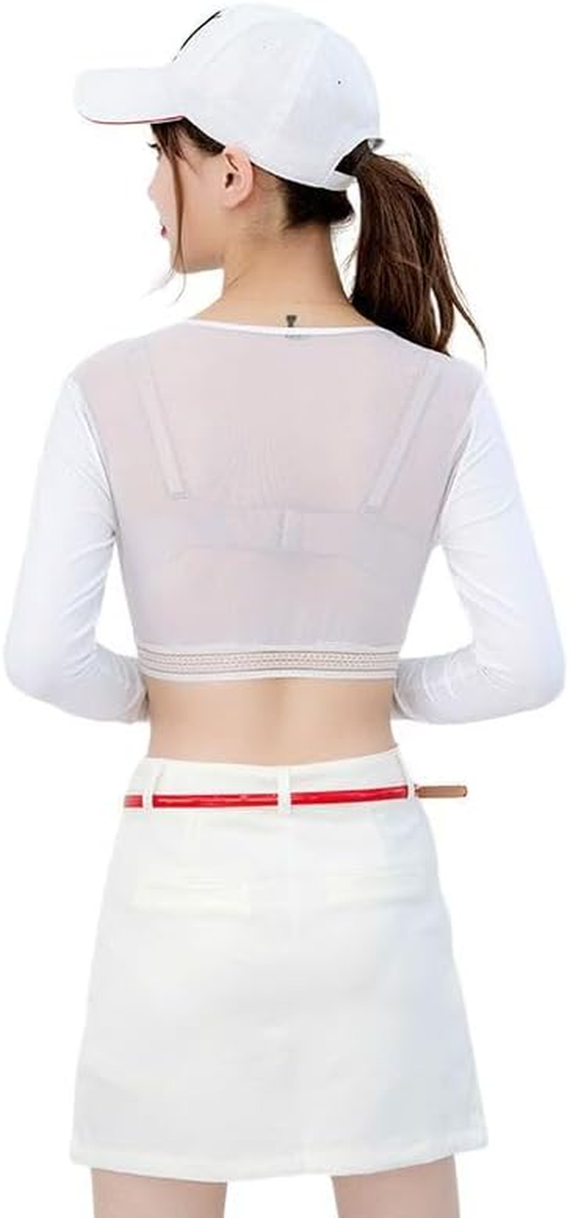 Threeh Women'S Golf Cooling Shawl Outdoor Sun Protection Arm Sleeves for Outdoor Sports image number 1