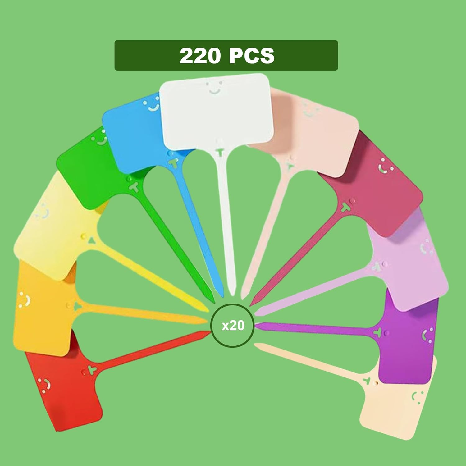 220 Pcs Plant Tags T-Type Plastic Nursery Garden Labels, Garden Labels for Plants Outdoor Waterproof Plant Labels Marker image number 6