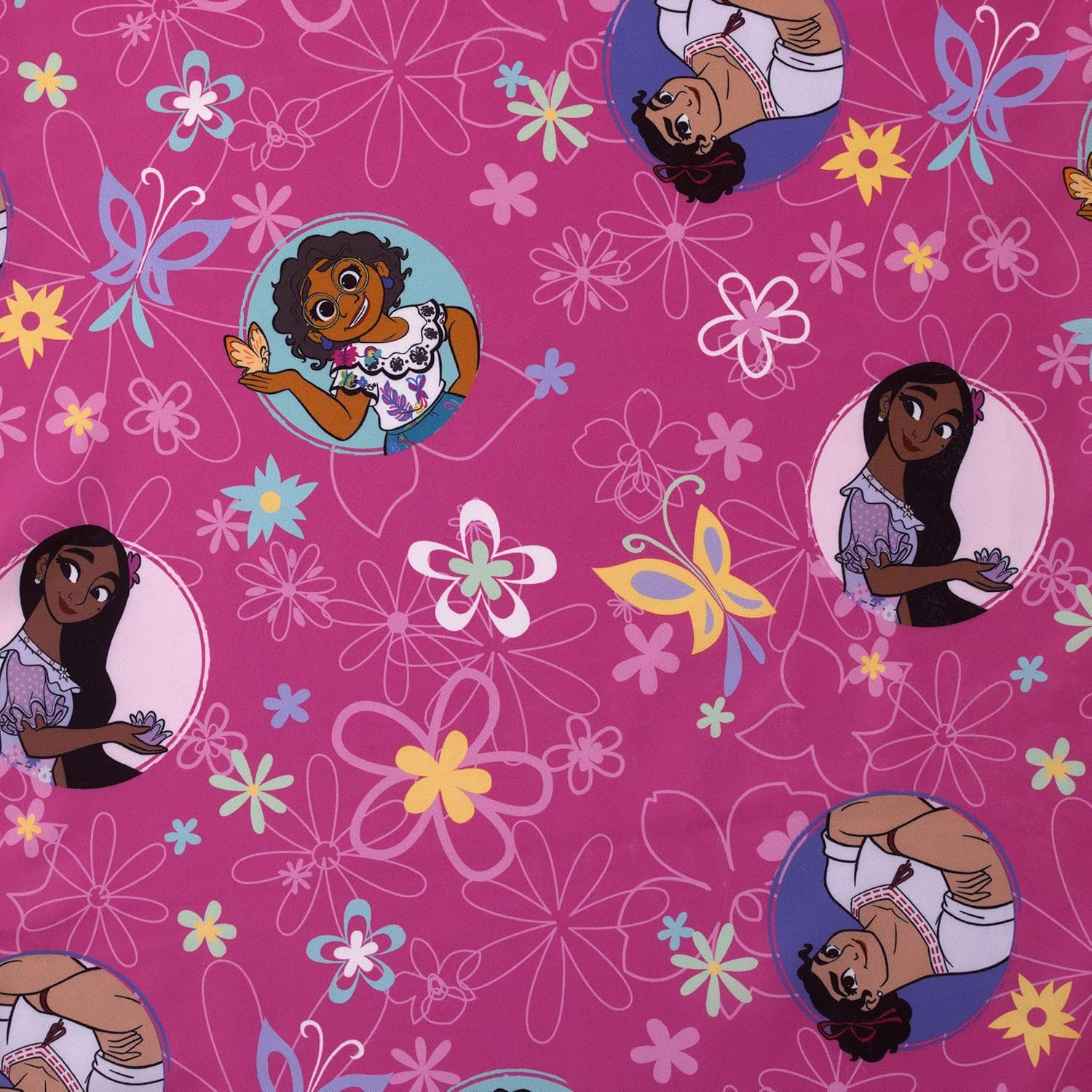 Disney Encanto Tropical Delight Pink and Aqua, Mirabel and Isabella Deluxe Easy Fold Toddler Nap Mat image number 2