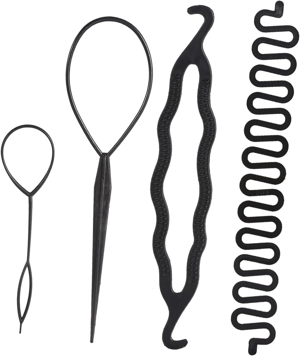 4 Pieces Styling Accessories Set - French Hair Clips, Braiding Stick for Hairstyling image number 5
