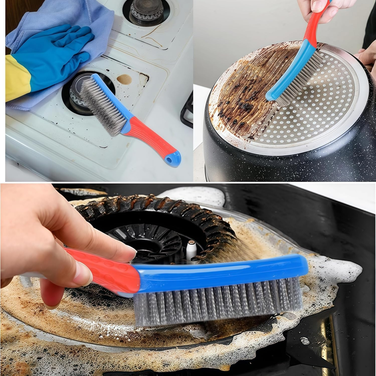 2 Pcs Wire Brush, 3 X 16 Cm Steel Wire Metal Brushes,Hard Bristle Cleaning Brush,Heavy Duty Bristles,For Rust, Paint, Grease Removal Grill Cleaning