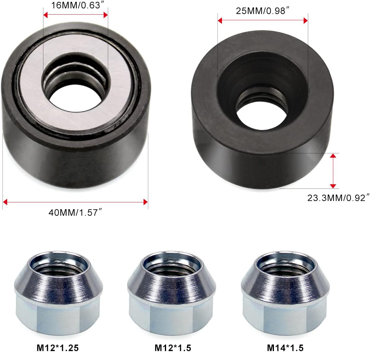 RULLINE 22800 Wheel Stud Installer Replace Most All Automotive and Light-Duty Truck Wheel Studs Installer Tool Wheel Studs with Wheel Lug Nuts 12X1.25 12X1.5, 14X1.5Safe, Durable, Saves Time, Effort image number 3