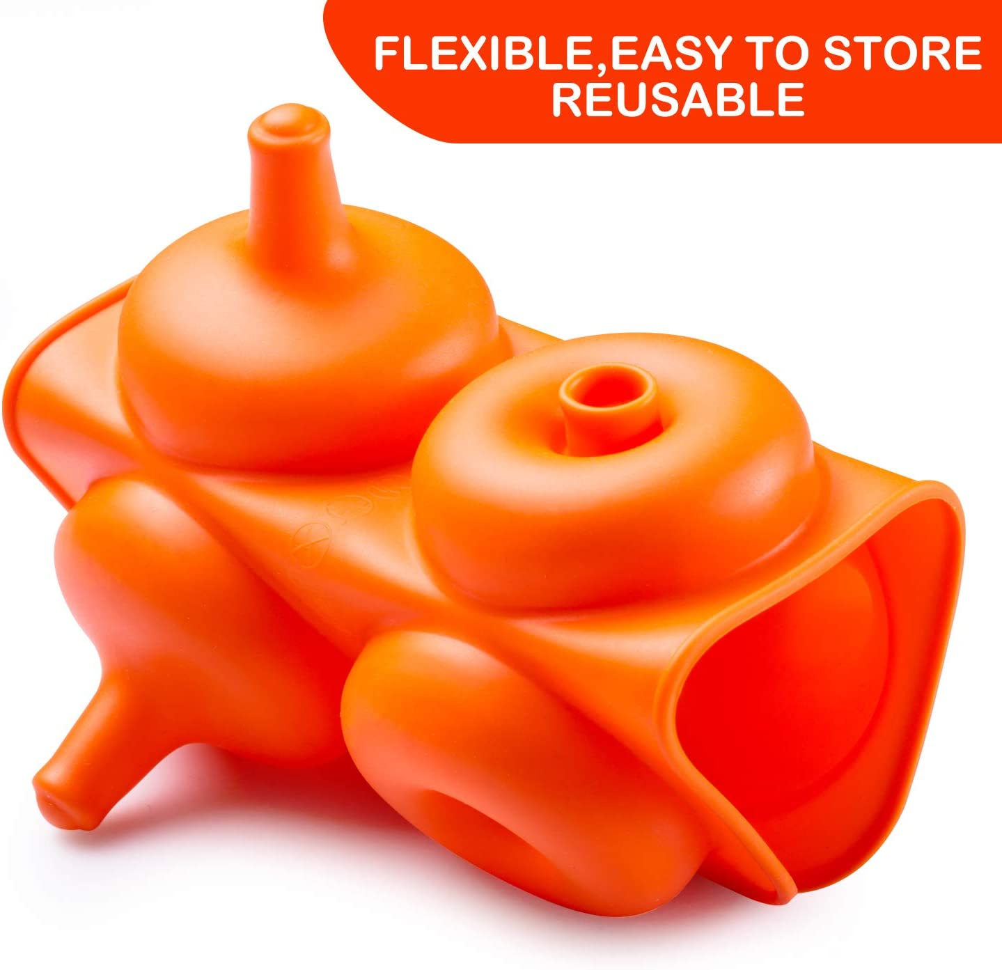 3-Pack Donut Baking Pan of 100% Nonstick Silicone. BPA Free Mold Sheet Tray. Makes Perfect 3 Inch Donuts. Tray Measures 10X7 Inches. FDA Approved Food Grade. Easy Clean, Dishwasher Microwave Safe image number 4