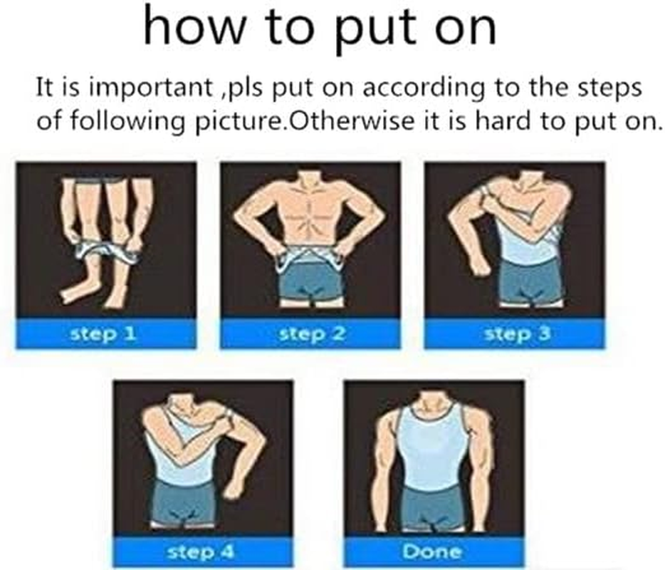 Men Slimming Tummy Control Chest Compression Hide Gynecomastia Undershirt Shapewear image number 5