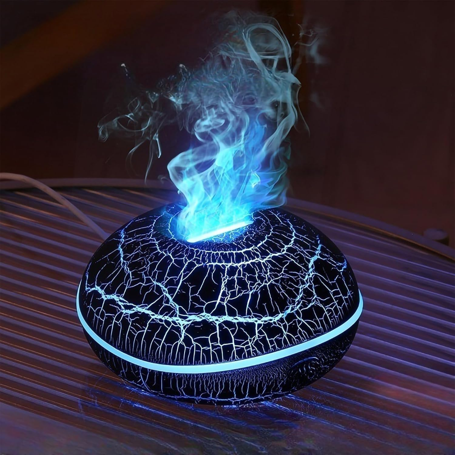 Candico Aroma Tic Essential Oil Diffuser, Air Humidifier for Bedroom, Vaporizer Intelligent Spray 7 Colorful Atmosphere Flame Warm Night Light 3 in 1 Ultrasonic Aromatherapy Fragrant Oils Diffusers image number 4