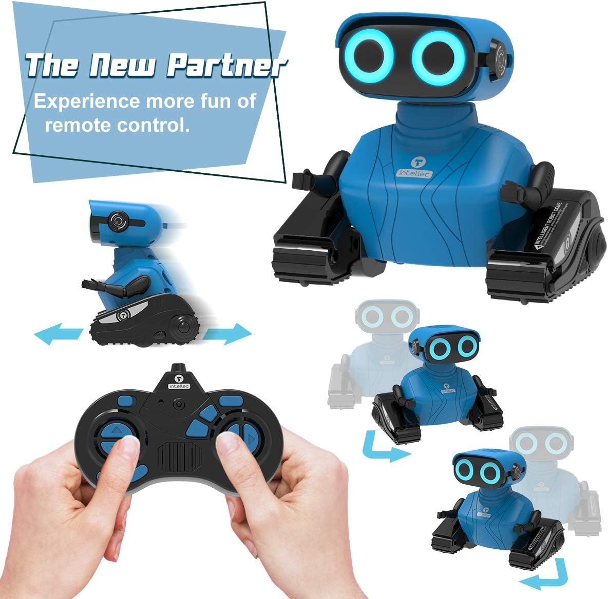 REMOKING Robot Toys for Boys,Remote Control Robotics with LED Eyes & Flexible Arms,Dance & Sounds,Toys for 3-8 Year Old Kids,Children Educational Birthday Gifts (Blue) image number 3