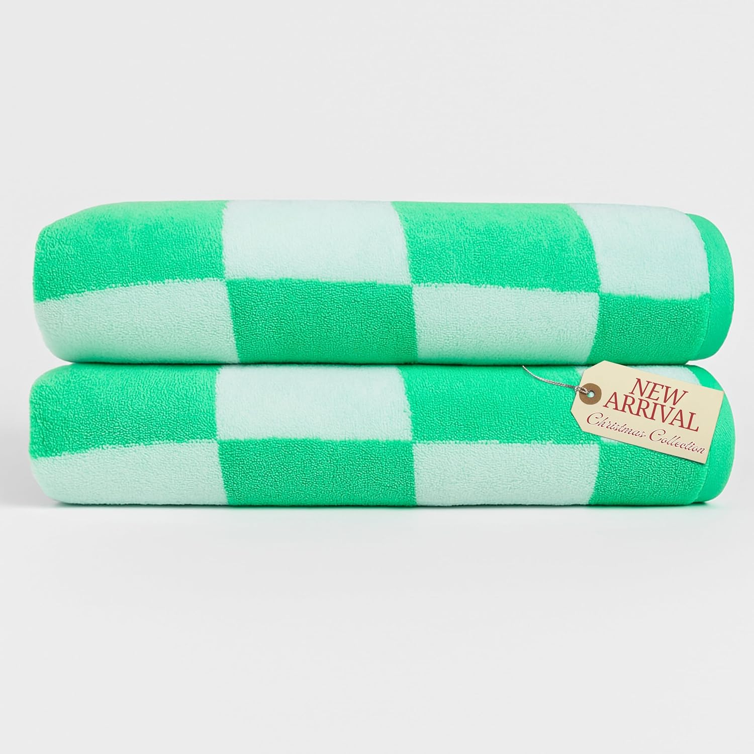 LARA Home Luxury Jacquard Velour Beach Towels, 100% Cotton, Large Beach Towel Size 90X165Cm, 500GSM, Pack of 2, Double-Sided Pattern Velvet (Pink White Pattern)