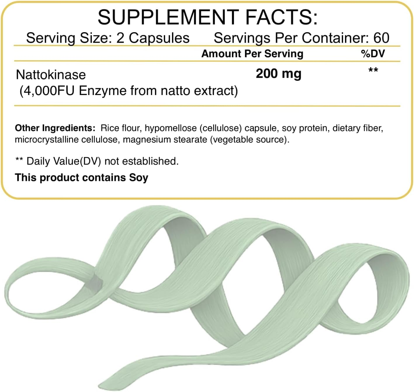 Nattokinase 4000 FU 200Mg per Serving, Fermented Soybean Extract, 120 High-Purity Vegan Non GMO Capsules by Glowbelly image number 5