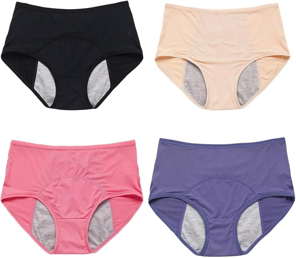 New Upgrade Leakproof Ladies Underwear,High Waist Leakproof Underwear,Incontinence Underwear for Women,Leak Proof Panties for Women over 60 (5Xl,8Pcs)