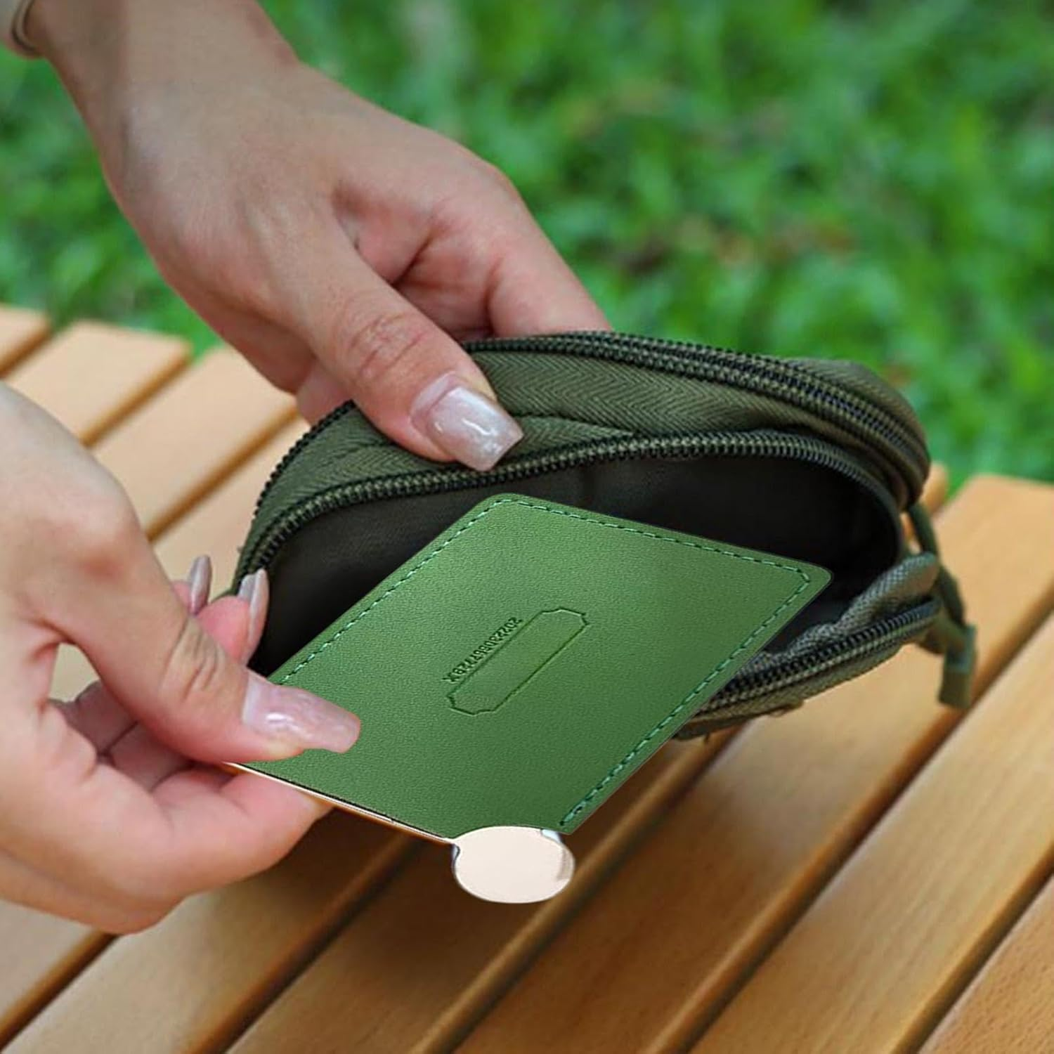 Shatterproof Stainless Steel Compact Mirror Unbreakable Makeup Mirror - Square Pocket Mirror with PU Leather Case Cover, Portable Purse Mirror, Travel Mirror Handheld Mirror for Women, Girls, Purse image number 4