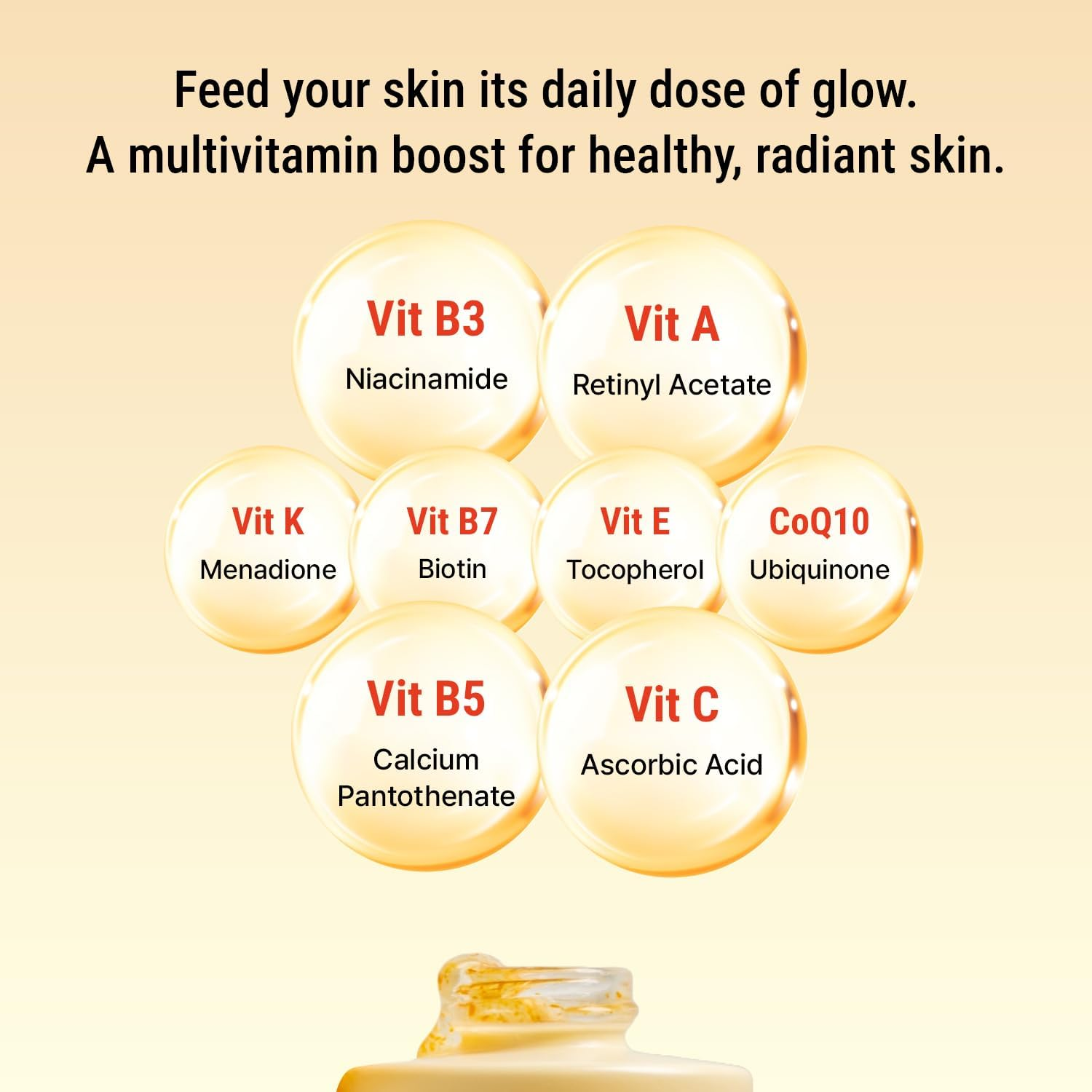 Varuza Luminous Elixir Dual Serum Vita 7 Complex 5% Vitamin K3 Face Serum Hyaluronic Acid & Coq10 Hydrating & Skin Barrier Repair Anti-Redness Vegan Korean Skincare 50Ml (1.69 Fl Oz (Pack of 1)) image number 2