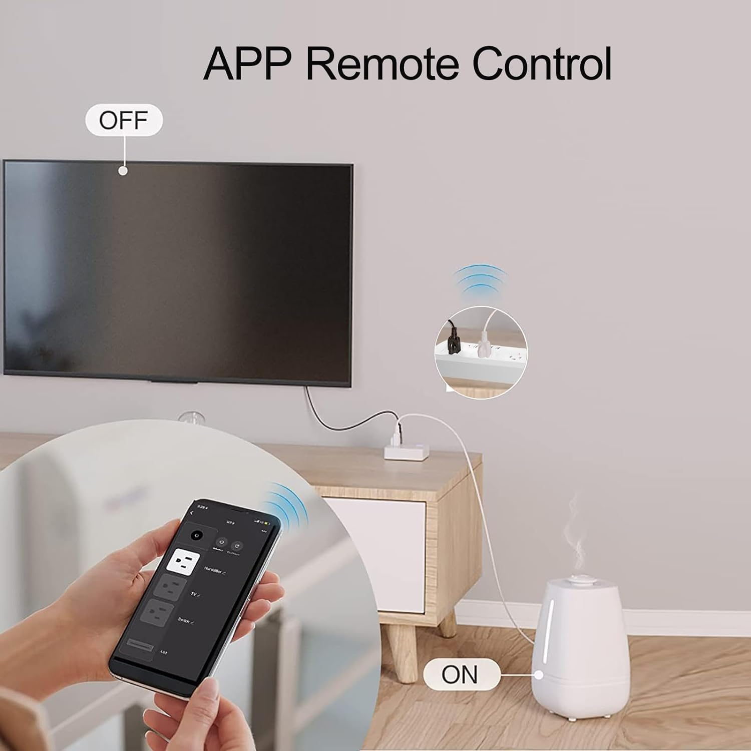 Xenon Smart Power Board, Wifi Power Strip with 4 AC Outlets and 4 USB, Compatible with Alexa and Google Home 1.5M Extension Lead for Desk Travel School Home Office (Wifi Version - White) image number 4