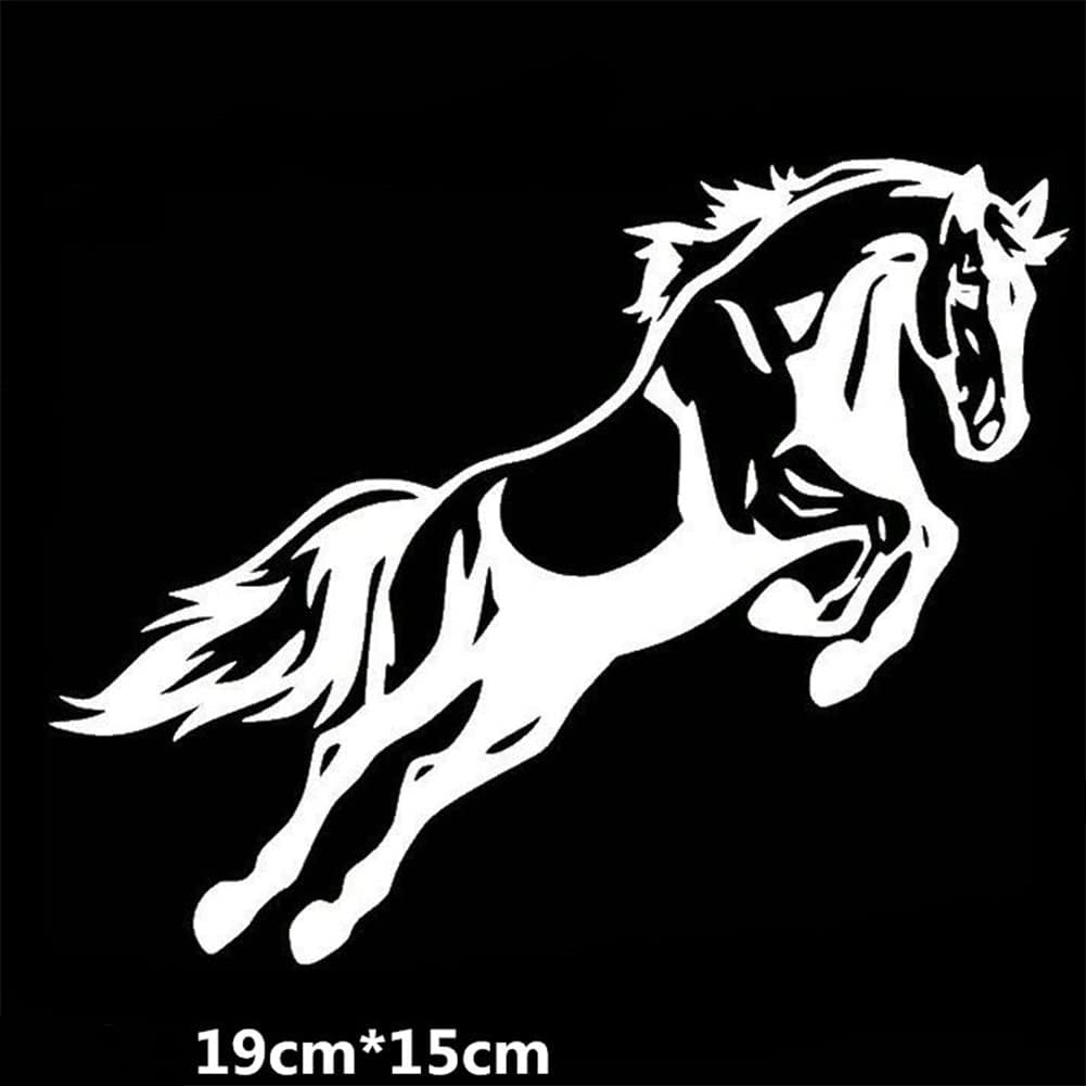 Gigicloud Jumping Horse Decal, Reflective Sticker, Personalized Horse Pattern, Vinyl Sticker, Waterproof Car Decal, Universal for Truck, Window, Laptop, Wall image number 4