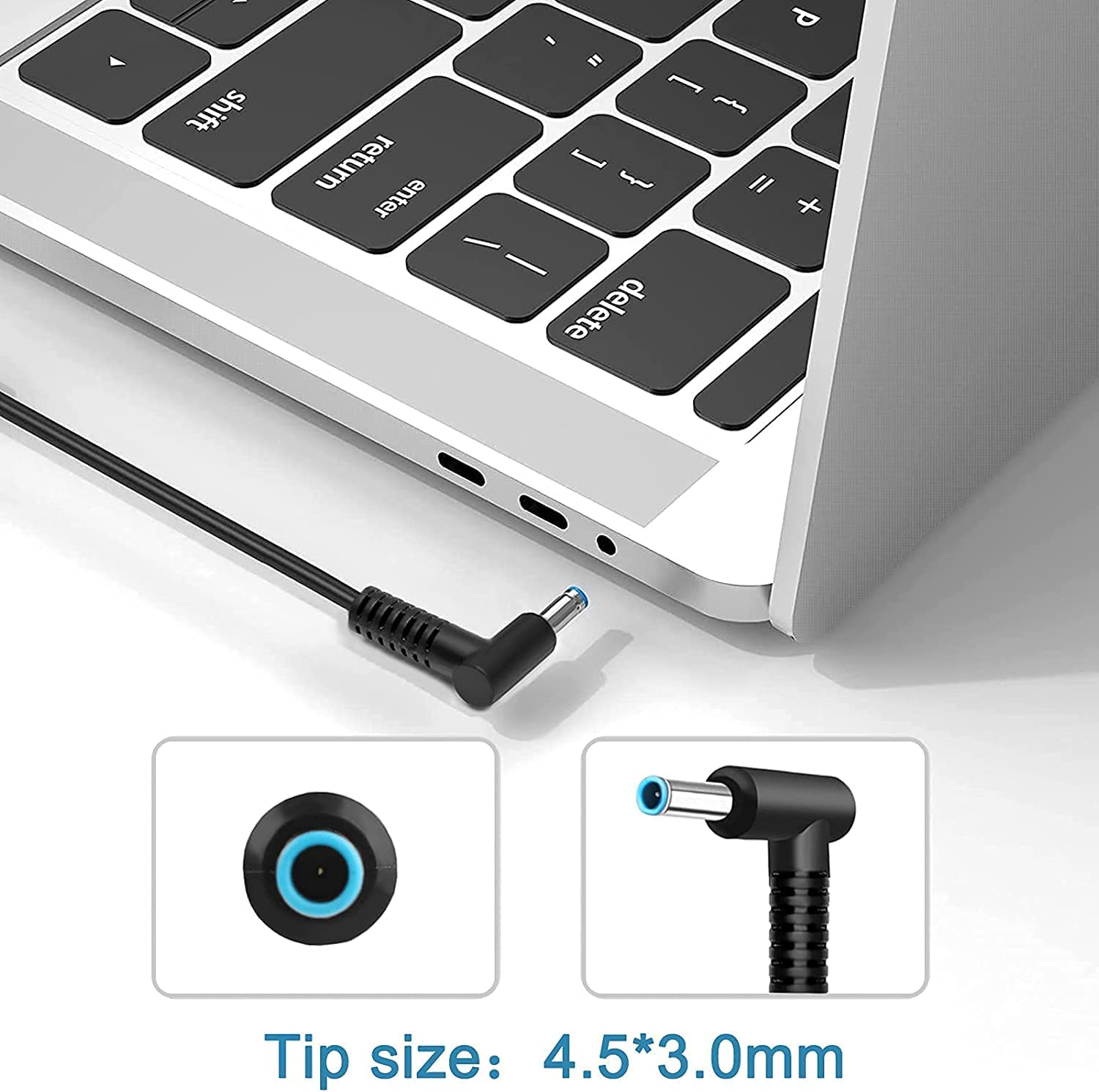 Llamatec 150W Slim Smart 4.5Mm AC Adapter with a Bonus Adapter(4.5Mm to 7.4Mm), 150W 7.7A Power Adapter for HP OMEN 15, OMEN 17, Pavilion Gaming 15 17 Laptop, HP Zbook G3 G4 G5 G6, TPN-CA11 TPN-DA09 L32661-001, Enable Worry Free Charging through a Reliable Charger That Detects and Regulates Power Input for Your HP Mobile Workstation or Docking Station image number 2