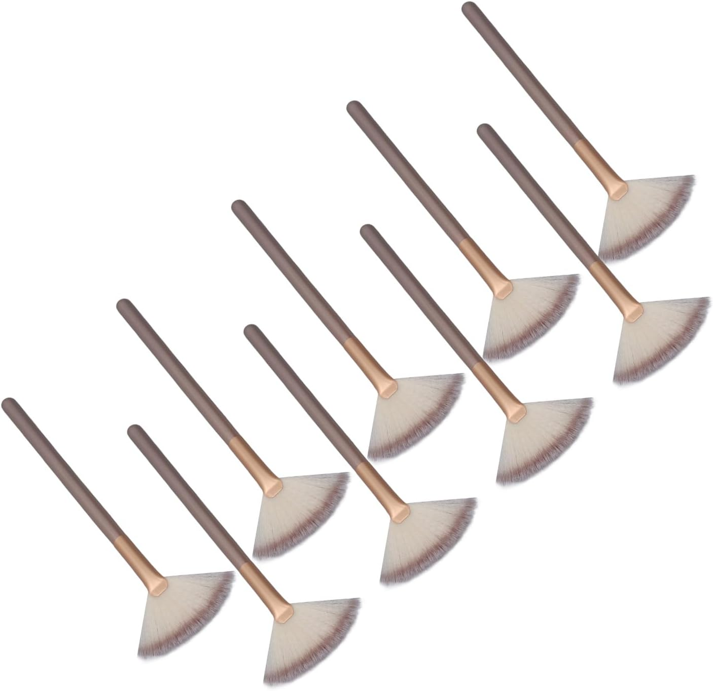 9 Pieces Soft Facial Fan Makeup Brush Brush.