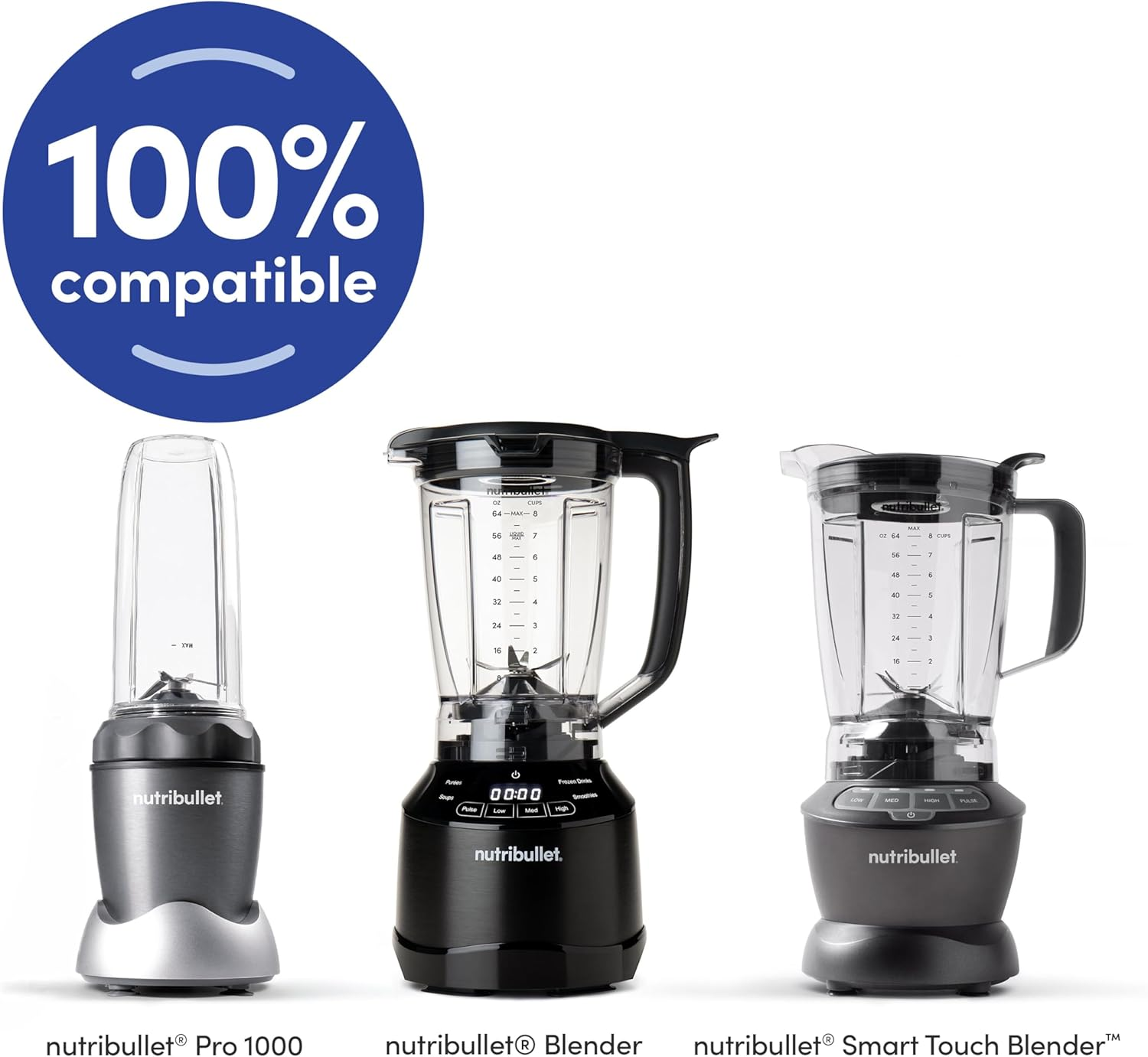 Nutribullet 32 Oz Cup with To-Go Lid, Clear/Black image number 1