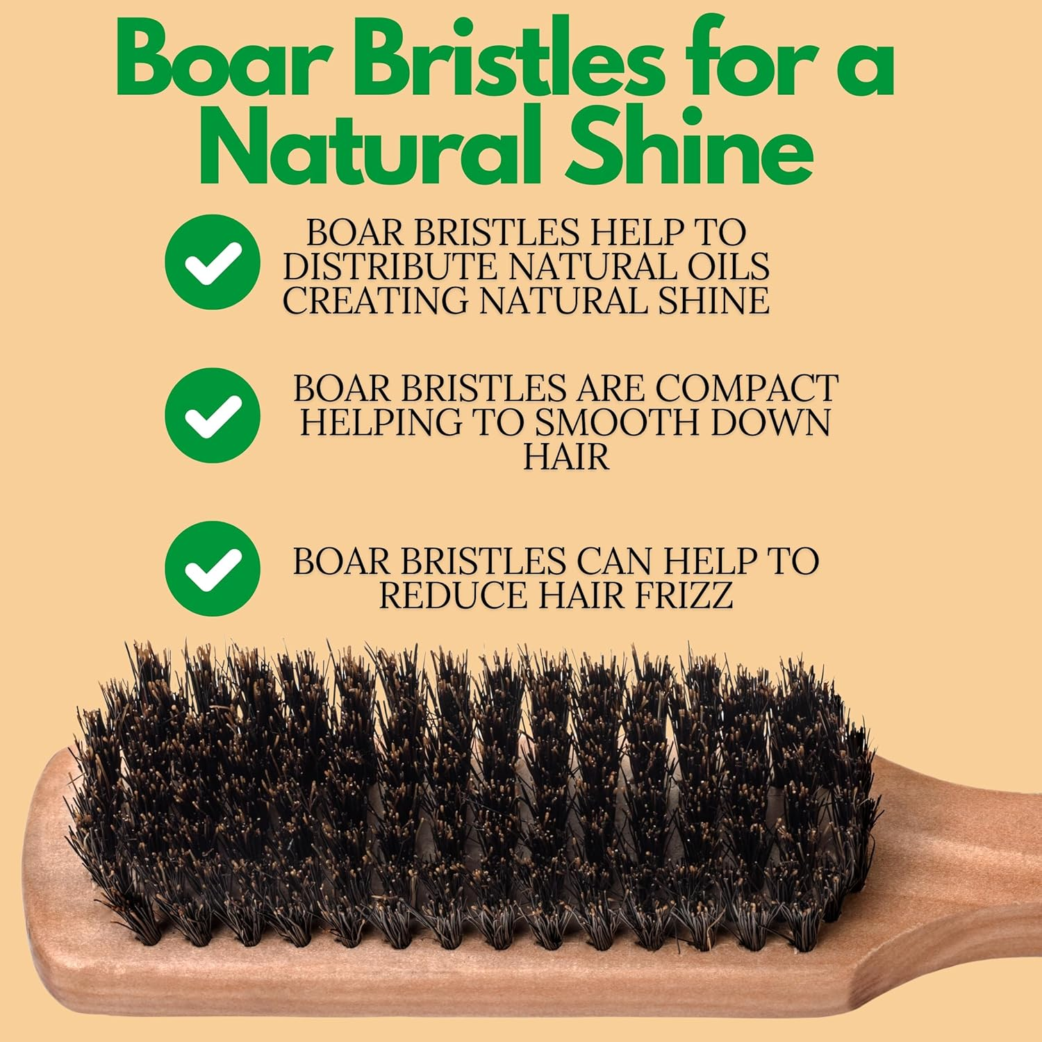 Grannaturals Men'S Boar Bristle Hair + Beard Brush image number 5