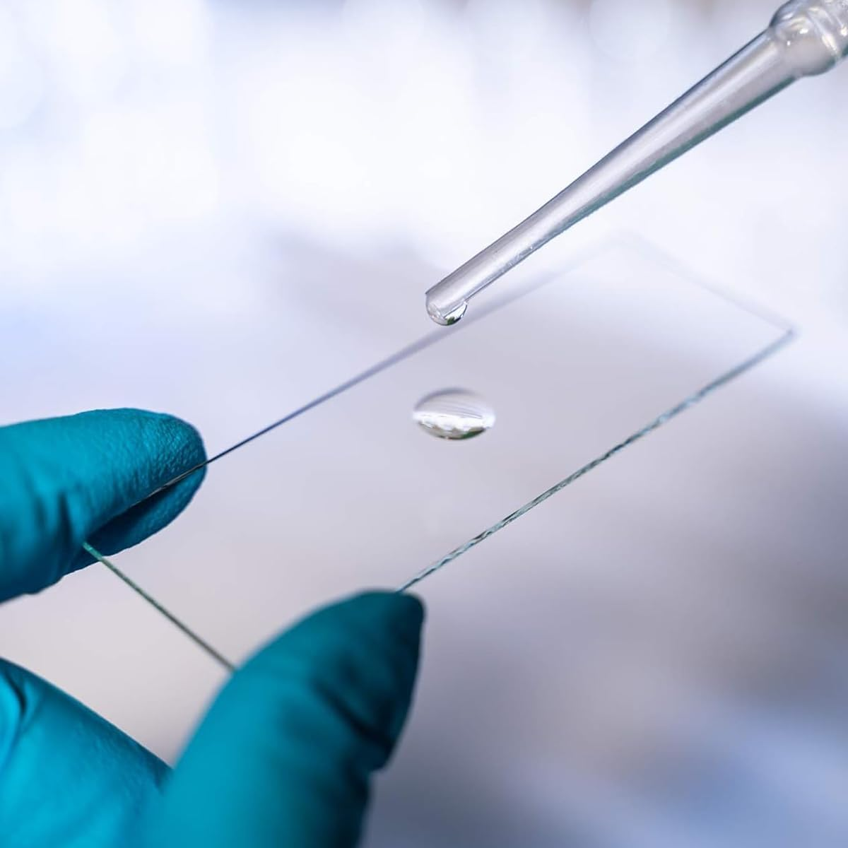 AIMALL Premium Microscope Cover Slips, Standard Pre-Cleaned Glass Slides, Set of 200, Size: 22 Mm X 22 Mm and 1" X 3" image number 3