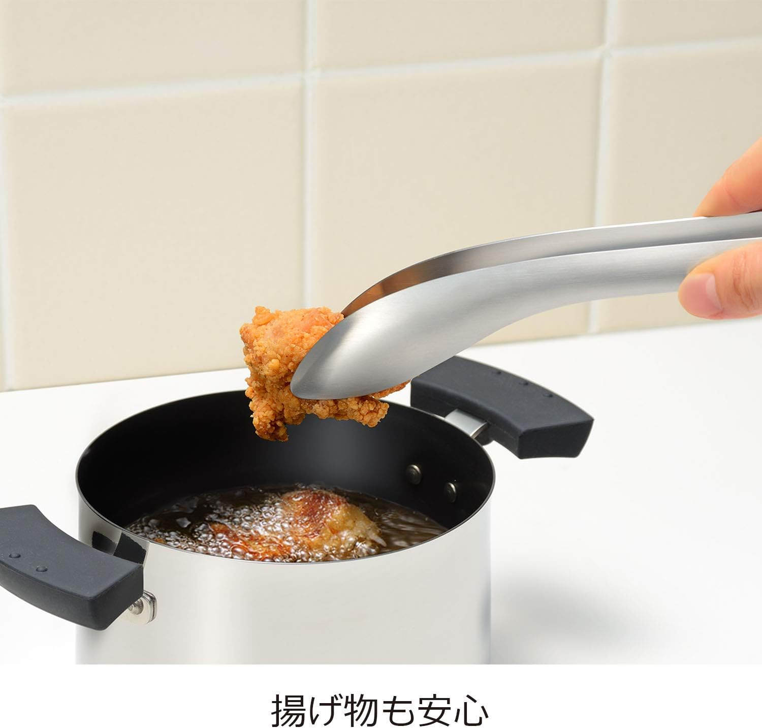 Oaks Reye LS1535 Morifuku Tongs, Light Force for Firm Grip, Stainless Steel, Made in Japan image number 5