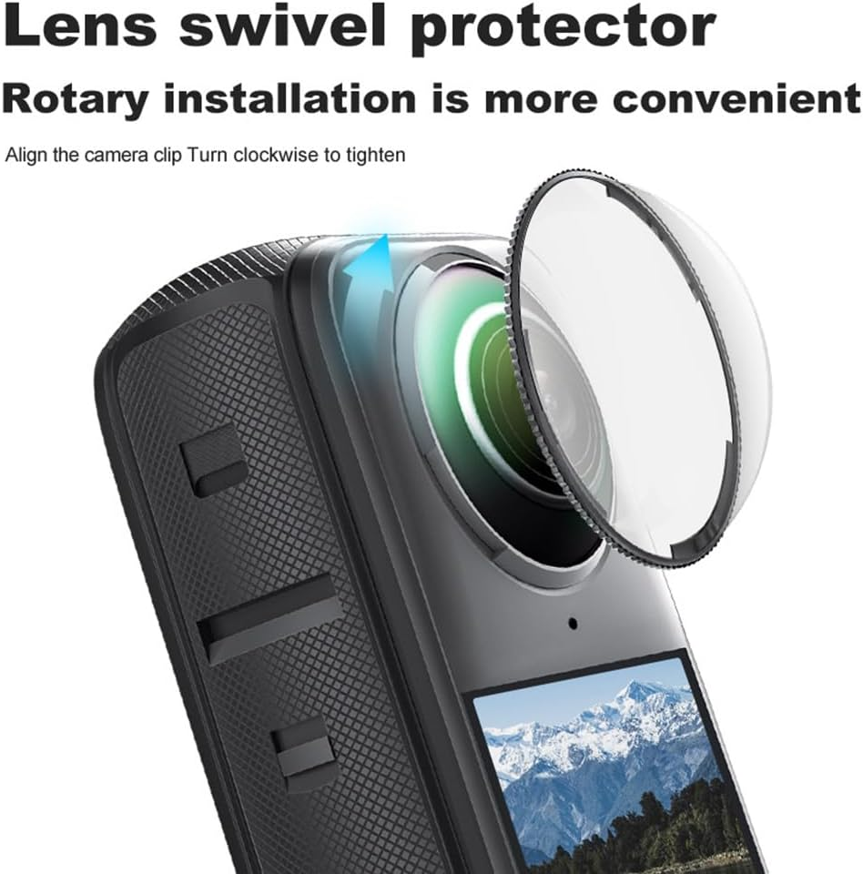 Protection Bundle for Insta360 X5｜Silicone Case + Lens Cover + PC Protective Lens + Storage Bag + 2X Tempered Glass Screen Protectors｜Full Coverage & Easy Storage image number 4