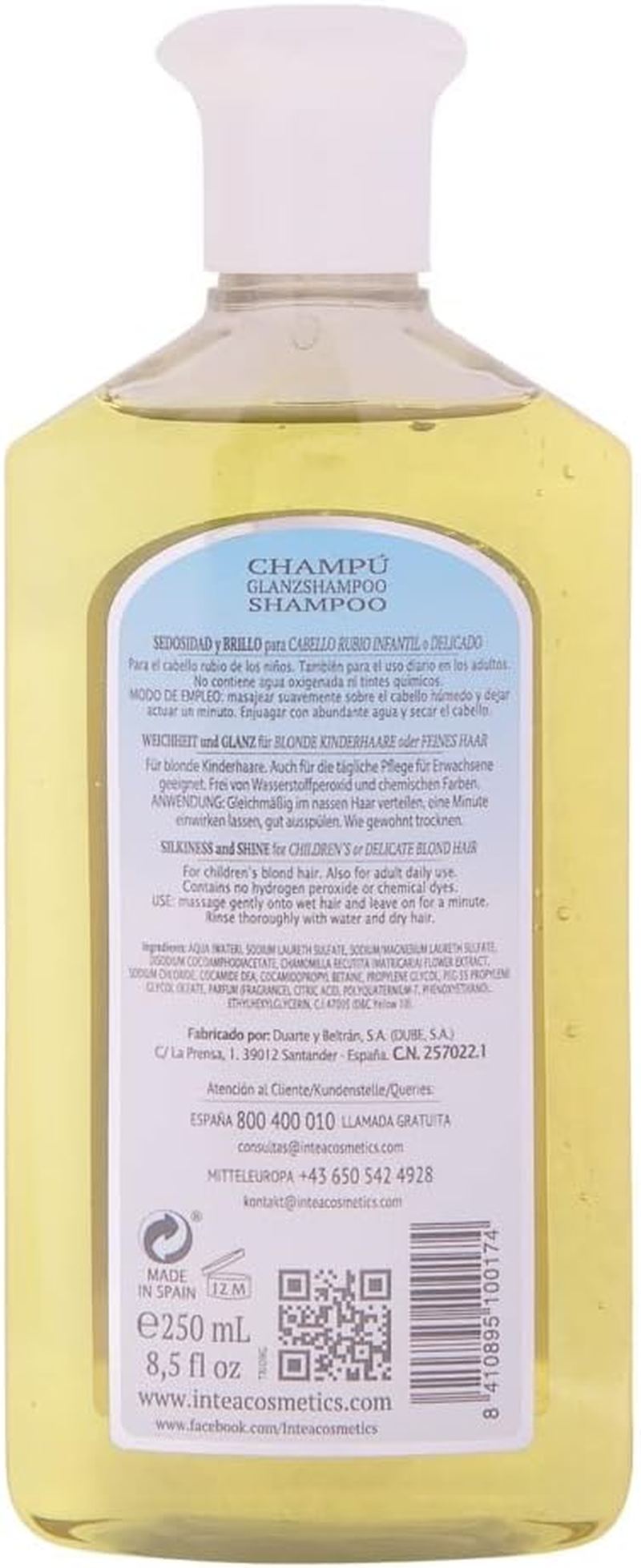Intea Camomila Children'S Shampoo Blonde Highlights 250 Ml