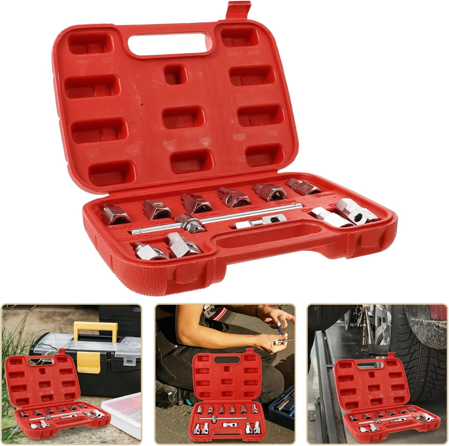 COOLHIYA 1Set Oil Drain Socket Tool Kit for Automotive Repair Lightweight Versatile Socket Efficient Oil Drainage image number 5