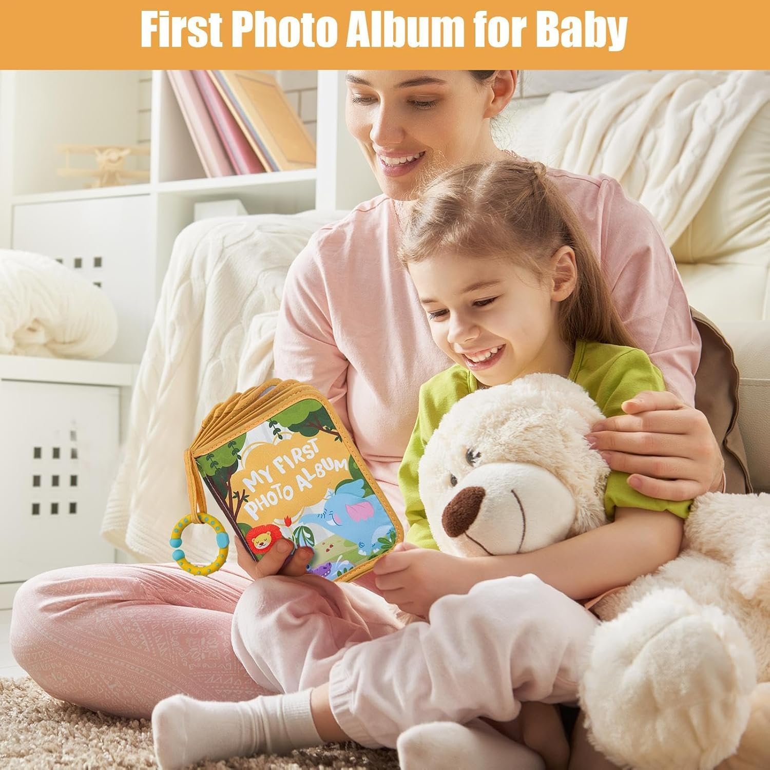 Baby Photo Album: Your Baby'S First Photo Album | 4X6 Photo Capacity | Drunk with a Lion, Daily Souvenir, Beautiful Decoration for Home for Children image number 6