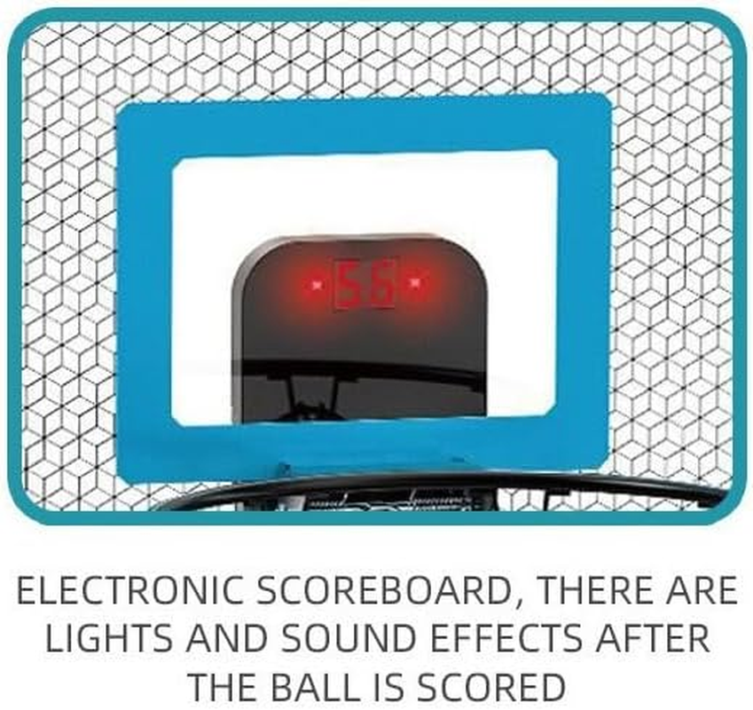 Aoiiigo Basketball Hoop with LED Lighting and Electronic Scoreboard with 2 Scoring Methods Mini over the Door Hoop for 4-12 Year Old Boys Girls Birthday Gift image number 2