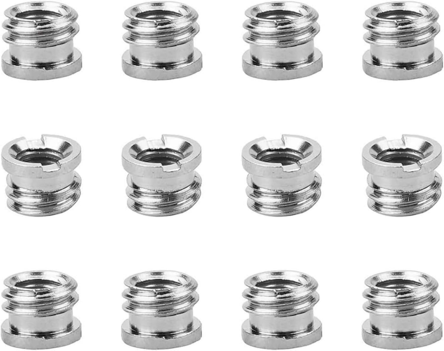 Convert Screw Adapter, 12 Pcs Camera Convert Screws, 1/4 Inch to 3/8 Inch Thread Adapters Reducer Bushing Tripod Screw Camera Spigot Convert Screws for Camera Tripod Ball Head Gimbal Flash Support image number 1