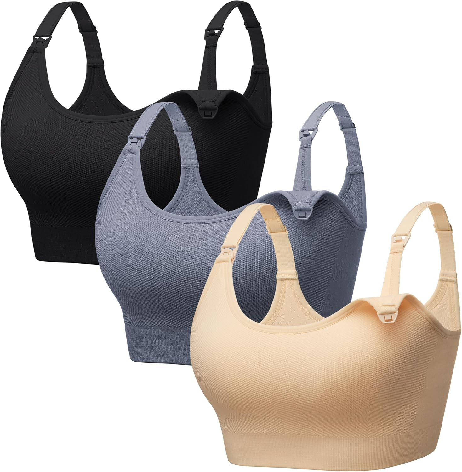 Angelhood Women Nursing Bras,Non-Padded Longline T-Shirt Bras Minimizer Comfort