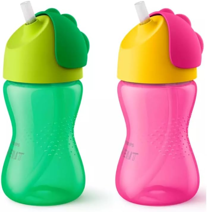 Philips Avent Bendy Straw Cup with Handles, 200Ml, SCF796/00, Purple/Green or Red/Blue image number 3