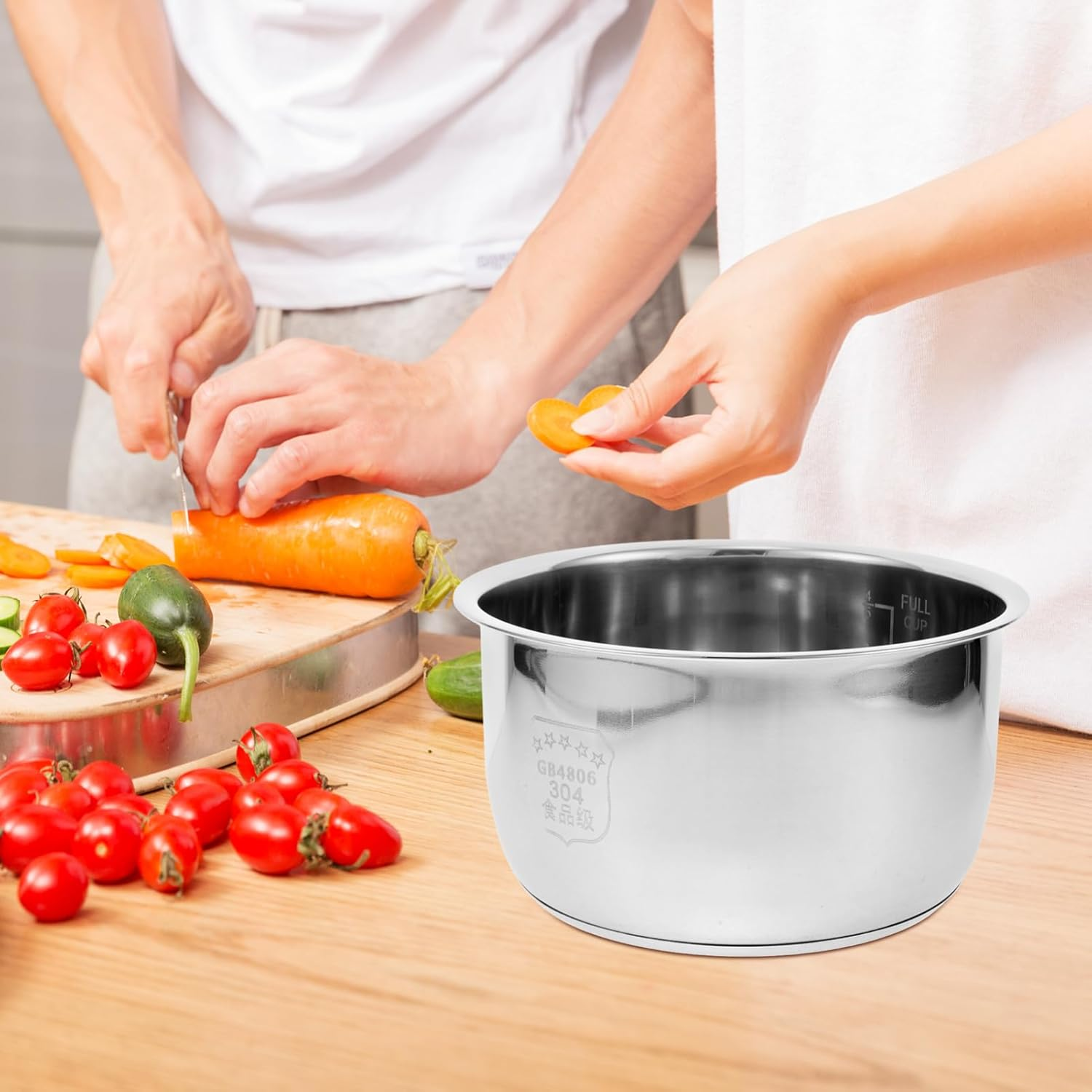 Zerodeko Rice Cooker Inner Pot Replacement, Rice Cooker Stainless Steel Inner Pot, 3.0L Stainless Steel Rice Cooker Inner Pot, Traditional Electric Cooker Accessories