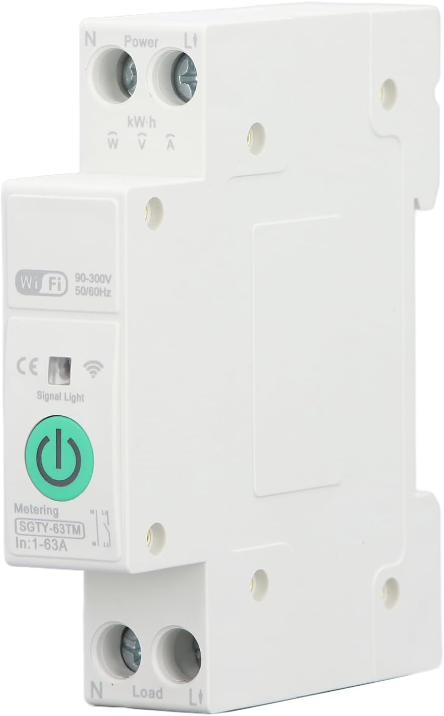 Dpofirs Wifi Metering Circuit Breaker, IP20 Intelligent AC90-300V, 63A, MOSFET, Lever Actuator, Automatic image number 5