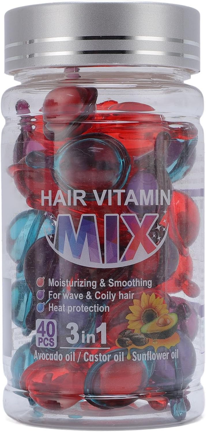 Hair Vitamin Mix Capsules Hair Moisturizing Capsules for Deep Nourishment and Shine 40 Capsules