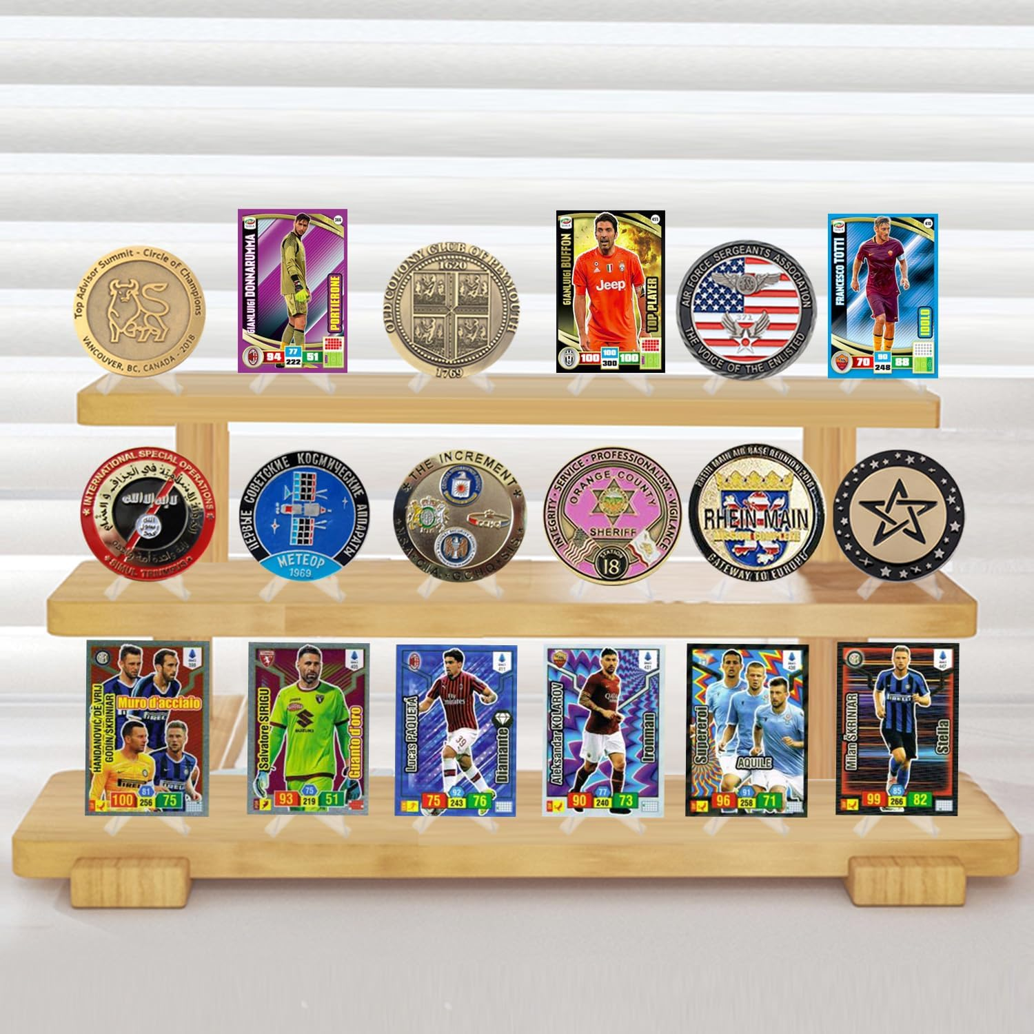 Vivinin 32Packs Card Display Stand, Card Stand, Card Stands for Sports Cards, Trading Card Stand, Acrylic Material, 2.2 Inch Tall image number 1